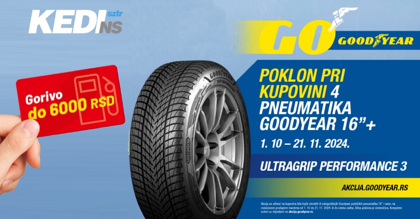 Goodyear nastavlja da nagrađuje! Uz set zimskih ili all-season guma OMV vaučer za gorivo.