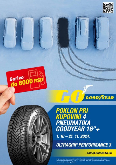 Goodyear nagrađuje za kupovinu zimskih guma vaučerom za OMV gorivo - 2024